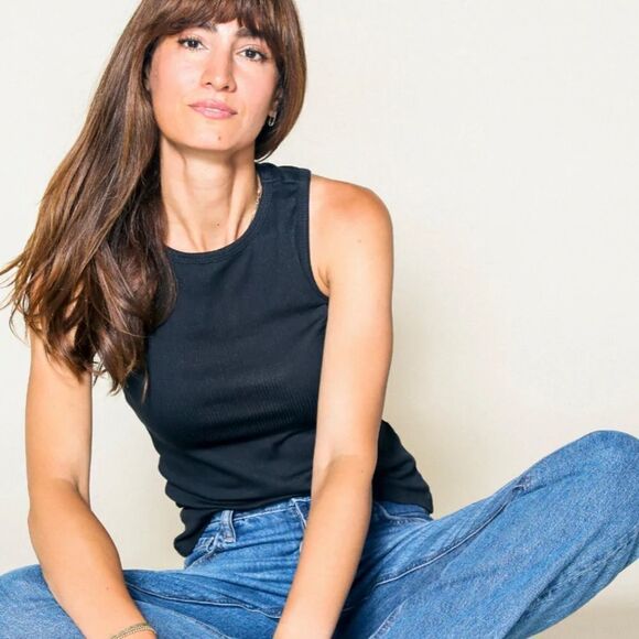 Poplinen Donna Ribbed Modal Tank blk NWT in packaging - Picture 1 of 6